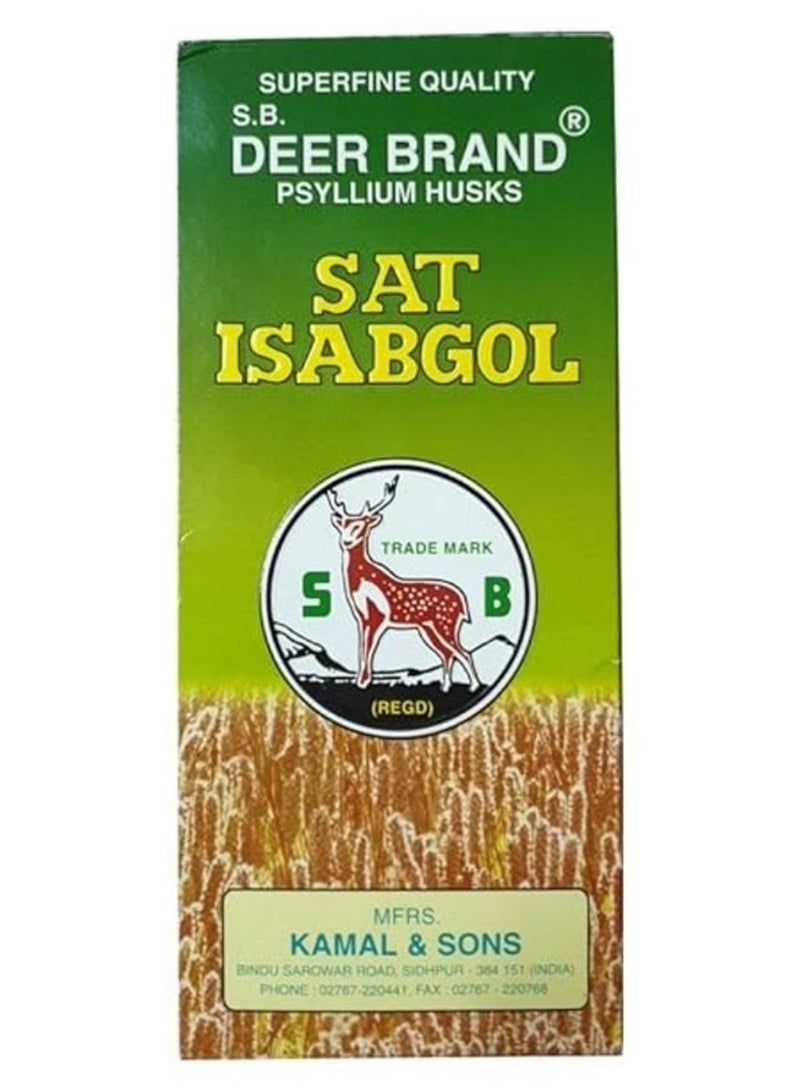 Deer Brand Sat Isabgol - Pure Psyllium Husk 100g - Image 1