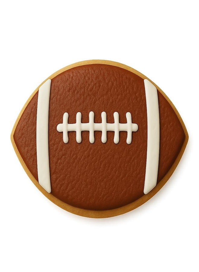 Mighty Gadget Football Cookie Cutter & Stamp Set - 3 Sizes (4", 3", 2") - Sports Ball Baking Mold for Tailgates & Game Day (Random Color) - Image 3