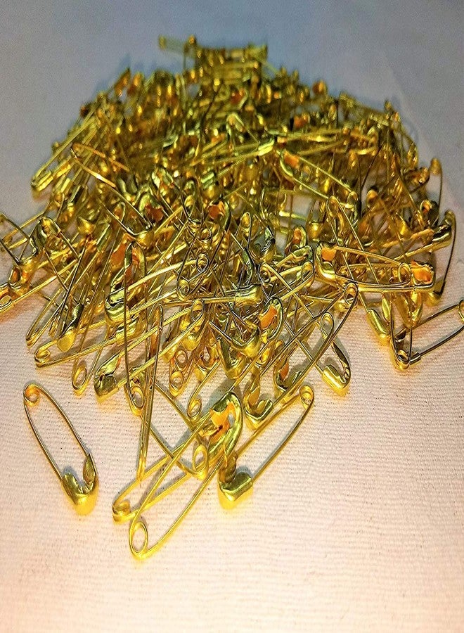 Husky Golden Color Safety pin 1 cm Pack of 100 (Gold Color) (50) - Image 2