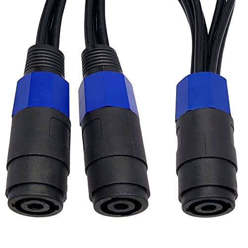 CNCESS CESS-204 Speakon Splitter Cable - One NL4MP Input to Two NL4MP Outputs, 8 x 12AWG Wires, Maximum Signal Transfer and Flexibility, 2 Pack - Image 3