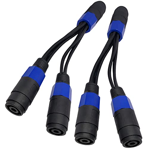 CNCESS CESS-204 Speakon Splitter Cable - One NL4MP Input to Two NL4MP Outputs, 8 x 12AWG Wires, Maximum Signal Transfer and Flexibility, 2 Pack - Image 5