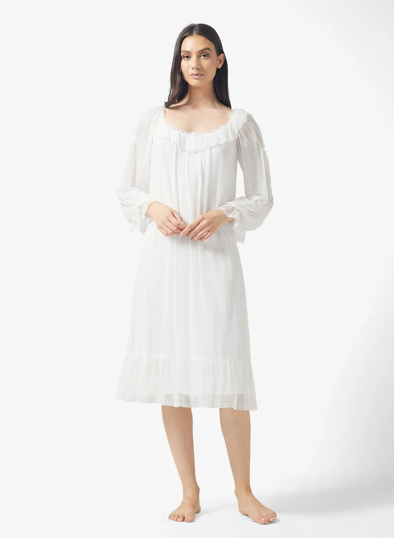 Khizana Puff Sleeve Night Dress