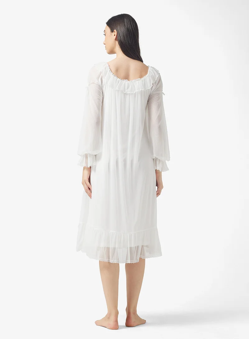 Khizana Puff Sleeve Night Dress