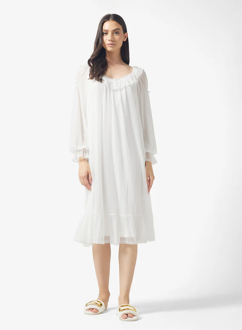 Khizana Puff Sleeve Night Dress