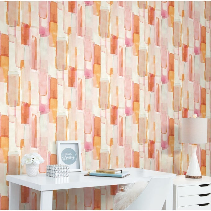 MR KATE WATERCOLOR GLASS PEEL AND STICK WALLPAPER RMK12315RL