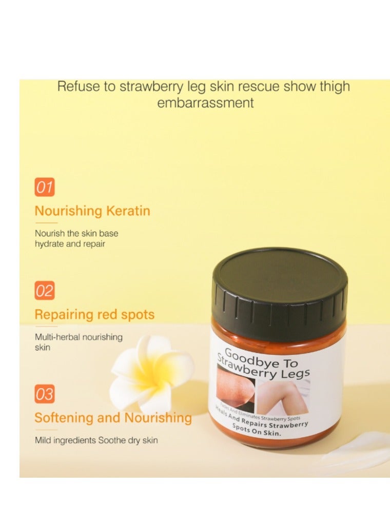 MOOYAM Strawberry Legs Treatment For Women Body Serum Strawberry Legs Treatment For Women Exfoliating Body Serum Chicken Skin Treatment Body Serum Moisturizing Cream For Rough and Bumpy Dry Skin 120ml - Image 3