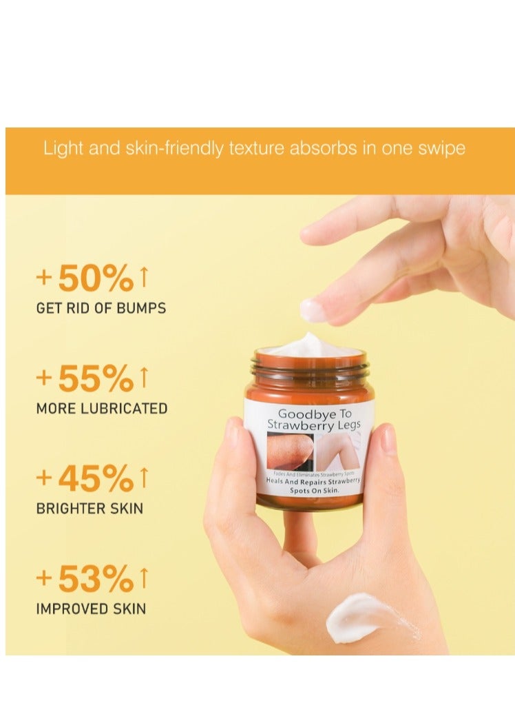 MOOYAM Strawberry Legs Treatment For Women Body Serum Strawberry Legs Treatment For Women Exfoliating Body Serum Chicken Skin Treatment Body Serum Moisturizing Cream For Rough and Bumpy Dry Skin 120ml - Image 4