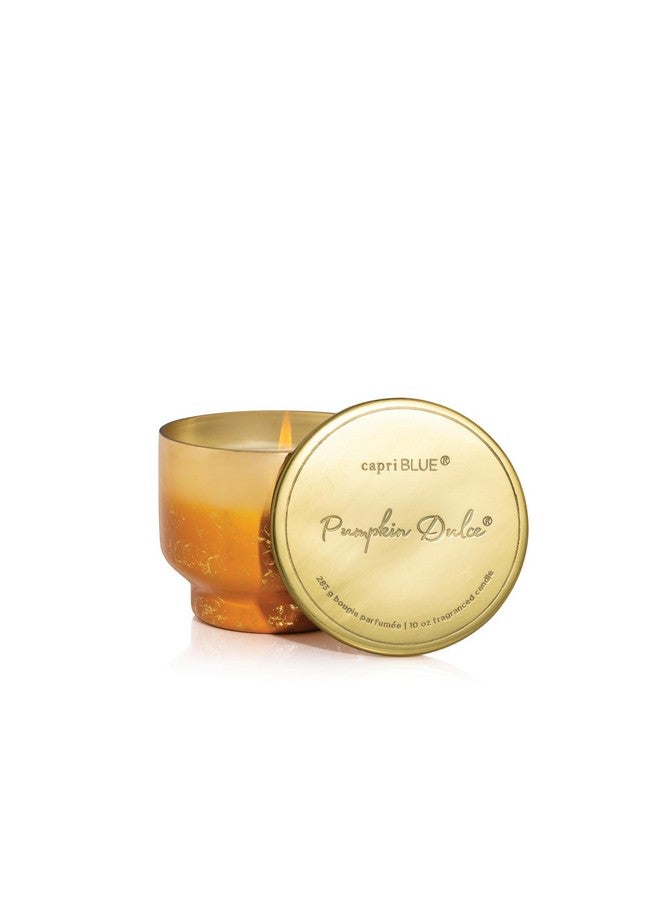Capri Blue شموع جرة كابري بلو غليمر - شموع معطرة فاخرة للعطلات للمنزل - مزيج شمع الصويا طويل الأمد - معطرات العطلات وديكور المنزل - جرة مقلوبة بنكهة اليقطين دولسي (10 أوقية) - Image 1