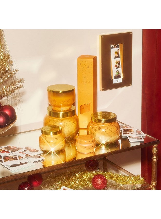 Capri Blue شموع جرة كابري بلو غليمر - شموع معطرة فاخرة للعطلات للمنزل - مزيج شمع الصويا طويل الأمد - معطرات العطلات وديكور المنزل - جرة مقلوبة بنكهة اليقطين دولسي (10 أوقية) - Image 4