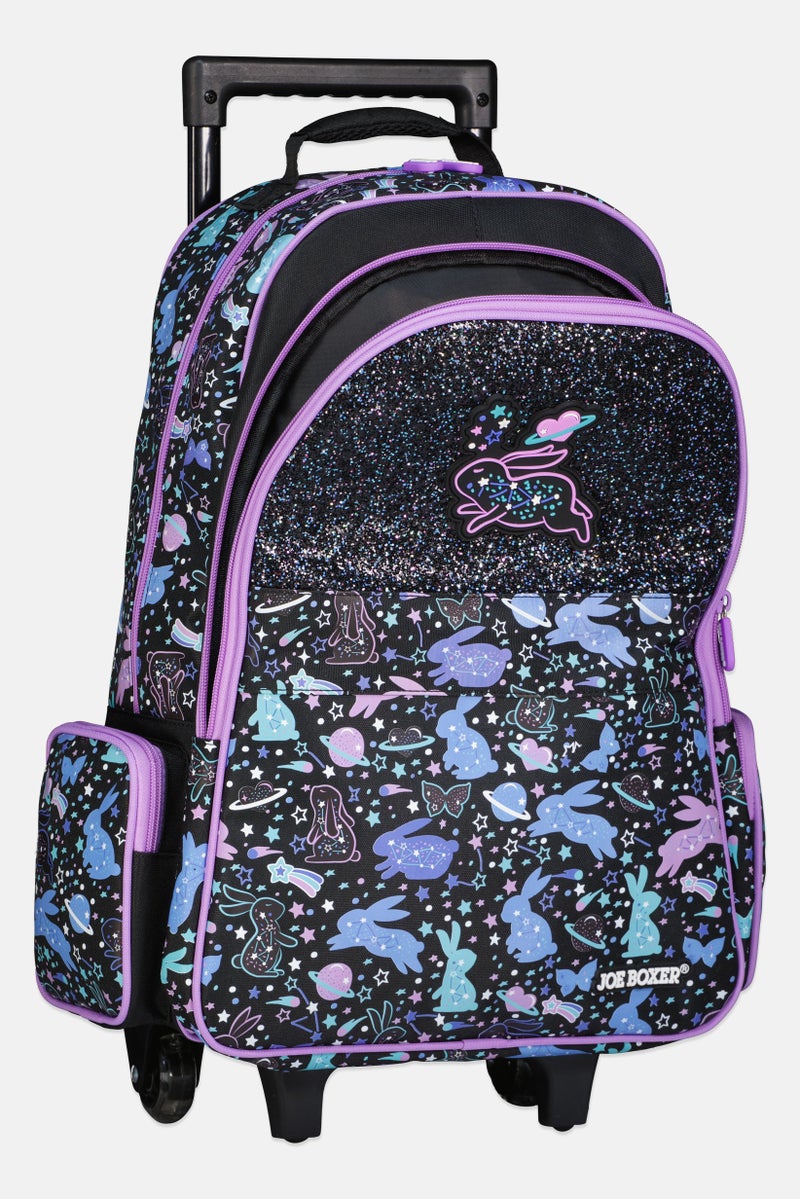 Joe Boxer Kids Girl Graphic Print Trolley Backpack, Multicolor - Image 3