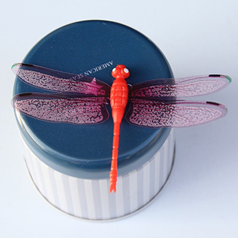 20pcs Luminous Simulation Dragonflies Pin Type Dragonfly Decor Flower Arranging Accessories for Curtain Flower Pot (Mixed Colors) - Image 4