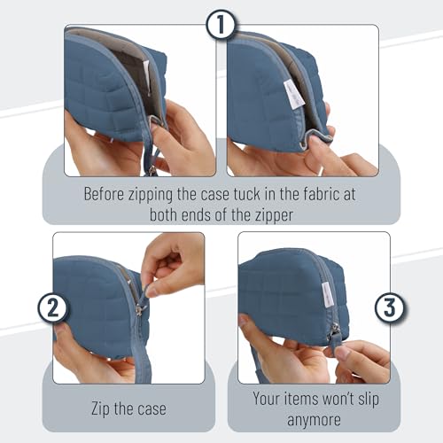 Mr. Pen- Large Capacity Pillow Pencil Case, Blue Pencil Pouch, School/College Pencil Case - Image 4