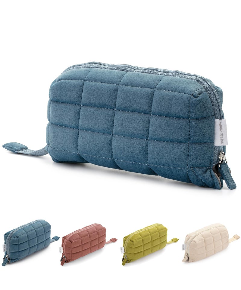 Mr. Pen- Large Capacity Pillow Pencil Case, Blue Pencil Pouch, School/College Pencil Case - Image 1