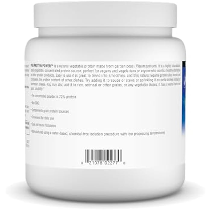 Source Naturals Pea Protein Power Plant-Based Protein Powder - Easy to Digest, Bioavailable, Non-Dairy, Vegan, Non-GMO, Gluten Free, Sugar Free, Unflavored* - 16oz - Image 4