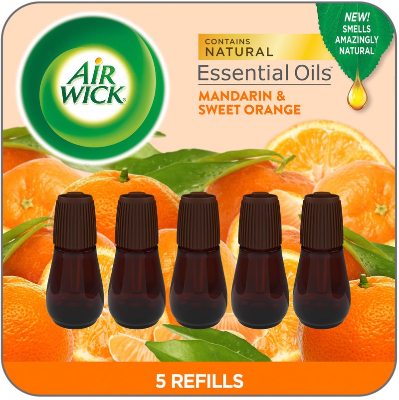Air Wick Essential Mist Refill, 5 ct, Mandarin & Sweet Orange, Essential Oils Diffuser, Air Freshener - Image 1