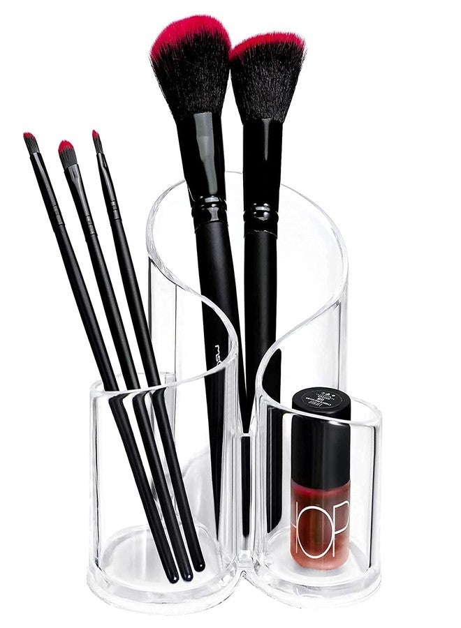 DARKNESS Cosmetic Organizer 2207 Transparent Acrylic Cosmetic Makeup Organizer Lipstick Holder Display Stand Nail Polish Eyebrow Pencil Storage Box Toothbrush Holder Stationary Holder - Image 1