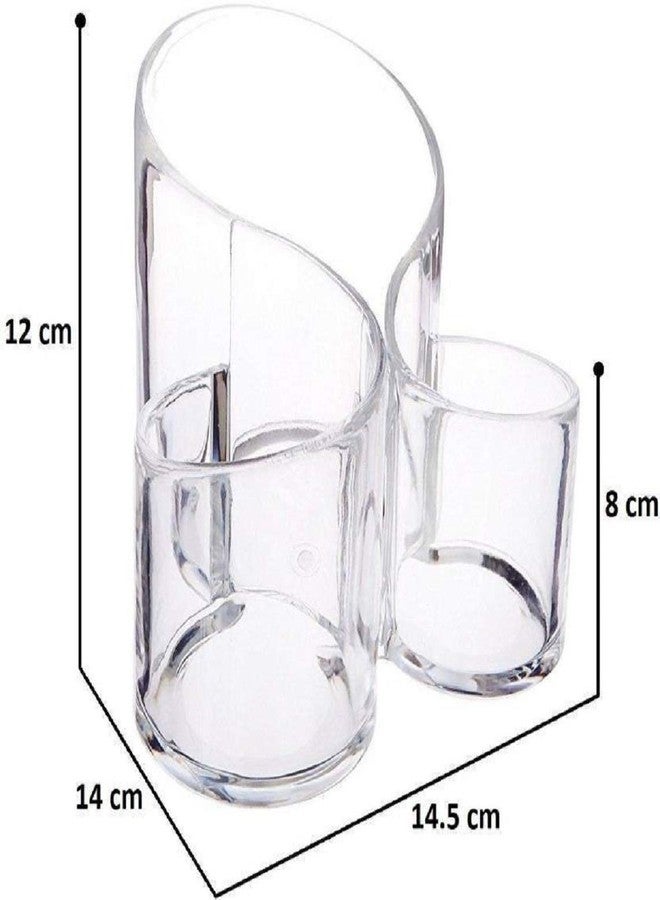 DARKNESS Cosmetic Organizer 2207 Transparent Acrylic Cosmetic Makeup Organizer Lipstick Holder Display Stand Nail Polish Eyebrow Pencil Storage Box Toothbrush Holder Stationary Holder - Image 2