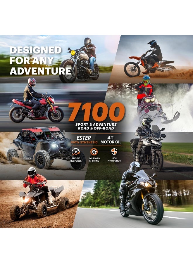MOTUL زيت موتول 7100 4T 10W40 الاصطناعي 4 لترات 104092 - Image 3