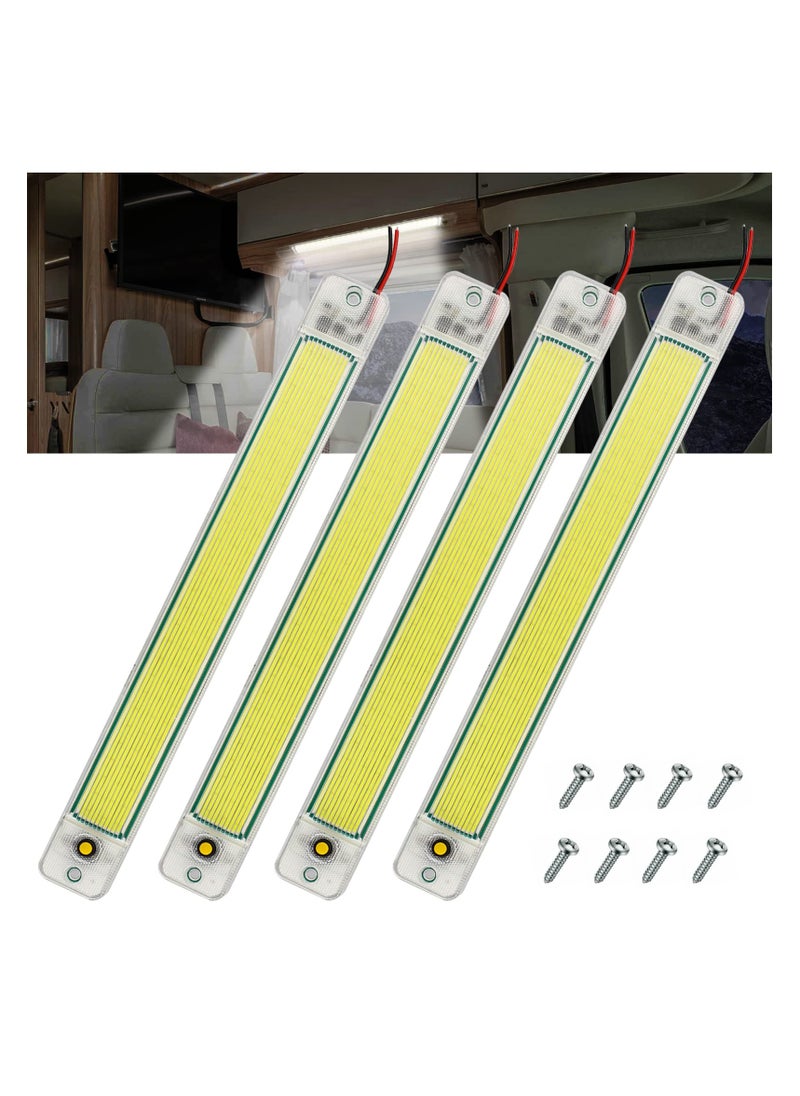SYOSI SYOSI Car Interior LED Light Bar, Daytime Running COB Strip Lights, 10W DC Led Light Strip with ON/Off Switch for RV Camper Boat Van Enclosed Trailer Car Truck Lorry Cabinet  - Image 1