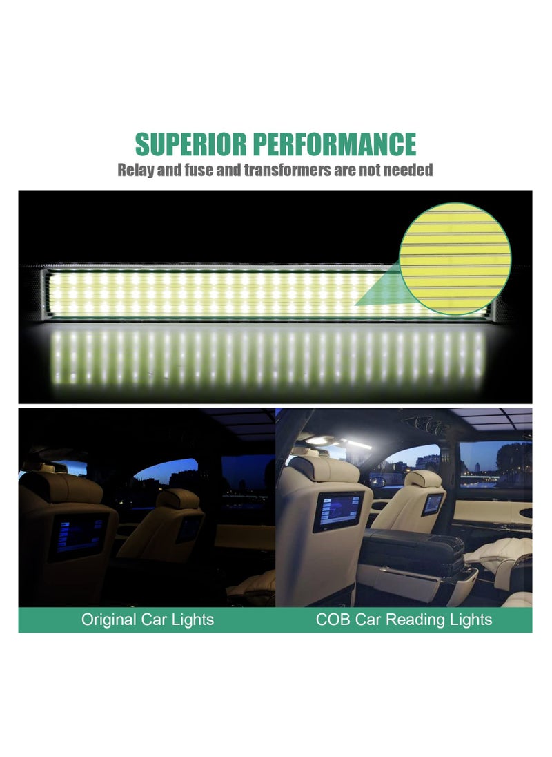 SYOSI SYOSI Car Interior LED Light Bar, Daytime Running COB Strip Lights, 10W DC Led Light Strip with ON/Off Switch for RV Camper Boat Van Enclosed Trailer Car Truck Lorry Cabinet  - Image 2