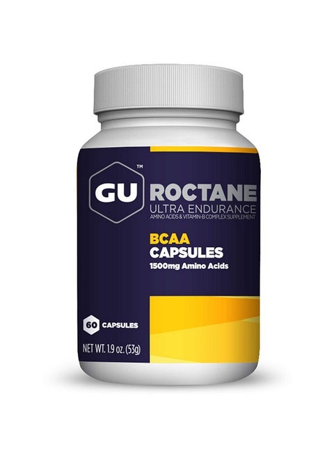 GU Energy Roctane Ultra Endurance Branch Chain Amino Acid and Vitamin B Exercise Recovery Capsules,Informed Choice, Energy for Before, During or After Any Workout, 60-Count Bottle