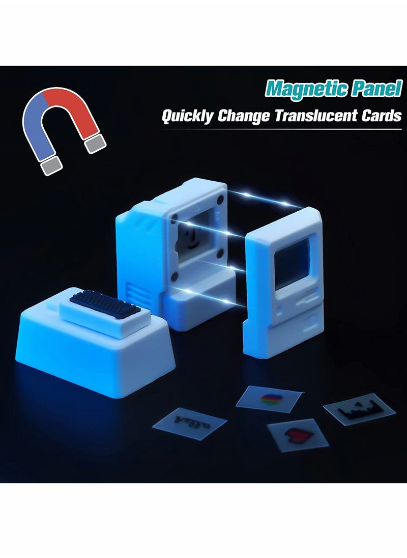 KASTWAVE - Custom Keycaps for Esc Key and Tab Key, Magnetic Light Transmission Keycaps, Classic Retro Mechanical Backlit Keyboard Esc Tab Keycap for GK61 GK64 SK87 GH60 PC Gamer ect Most Keyboard (White) - Image 1