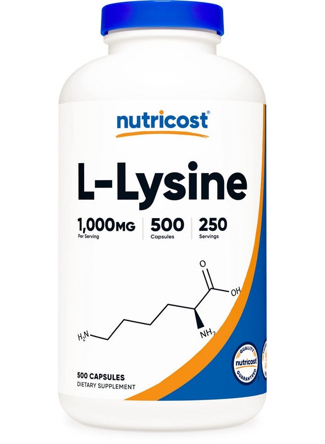 Nutricost Llysine 1000Mg Per Serving 250 Servings 500 Capsules Gluten Free Nongmo 500Mg Per Capsule - Image 2