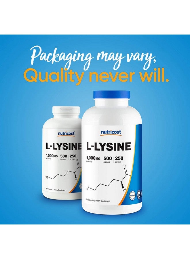 Nutricost Llysine 1000Mg Per Serving 250 Servings 500 Capsules Gluten Free Nongmo 500Mg Per Capsule - Image 5