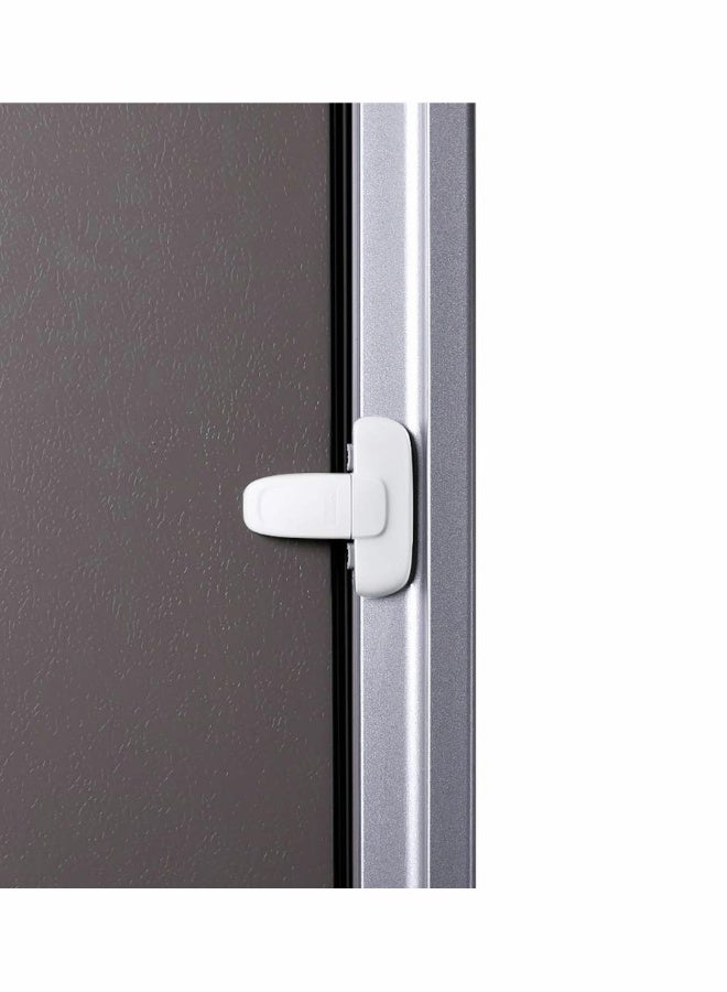 2 PCS Home Fridge Freezer Door Lock KASTWAVE Latch Catch Toddler Kids Child Refrigerator Cabinet Locks Baby Safety Child Lock Easy to Install and Use 3M Adhesive no Tools Need or Drill White - Image 1