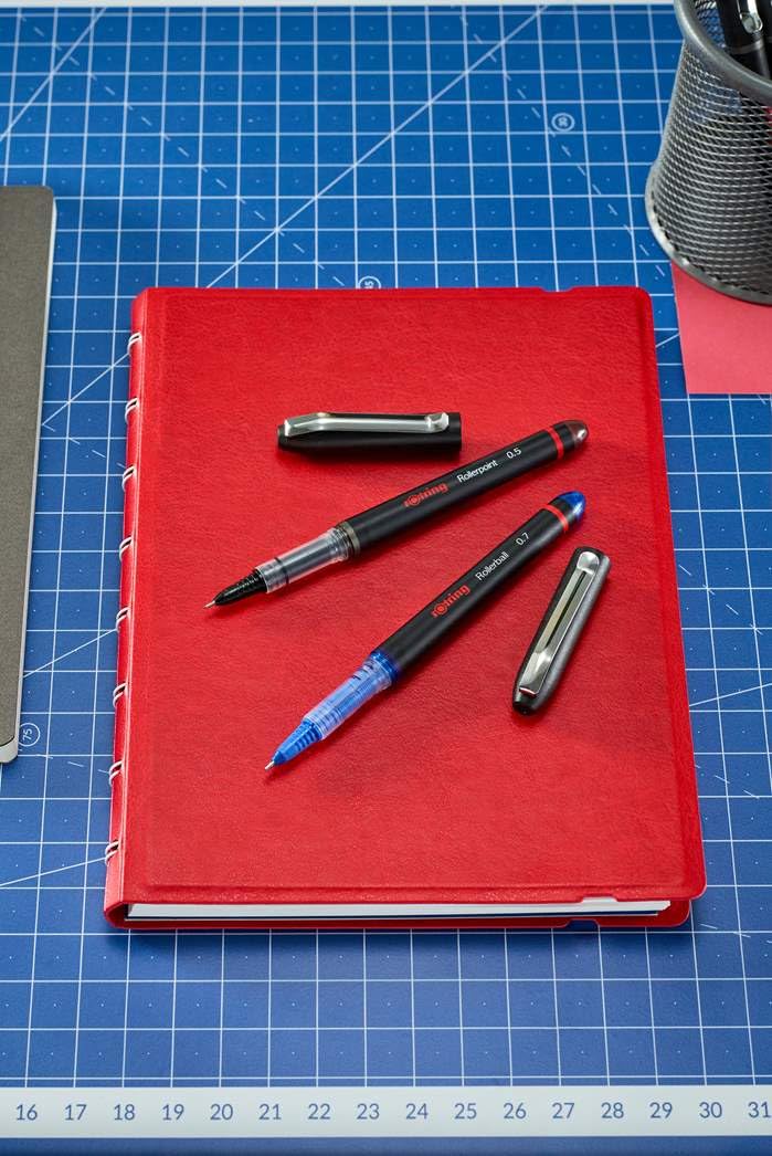 rOtring Rollerball Pen | Fine Point (0.7 mm) for Clear Writing | Blue Ink | 12 Count - Image 4