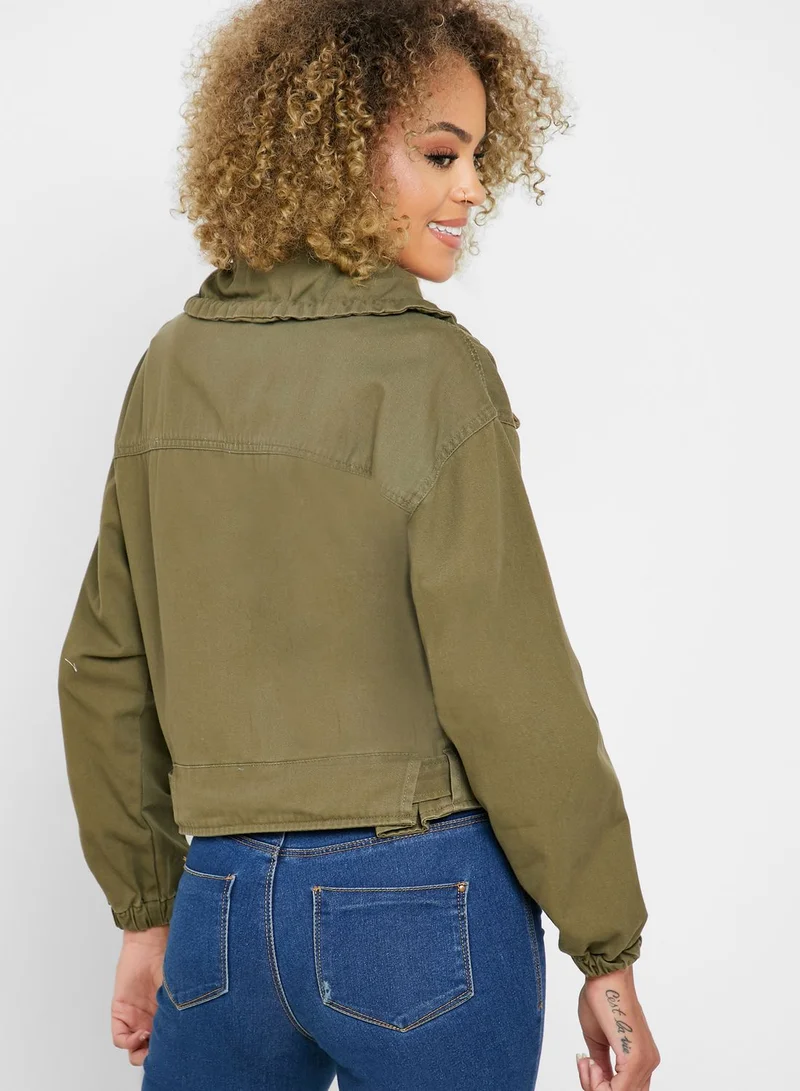 FOREVER 21 Buckle Detail Utility Jacket