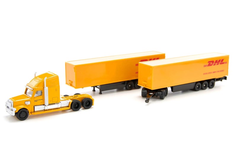 Siku 1806, Road Train, Tractor Unit with semi-Trailer and Trailer, 1:87, Metal/Plastic, Brown/White - Image 3