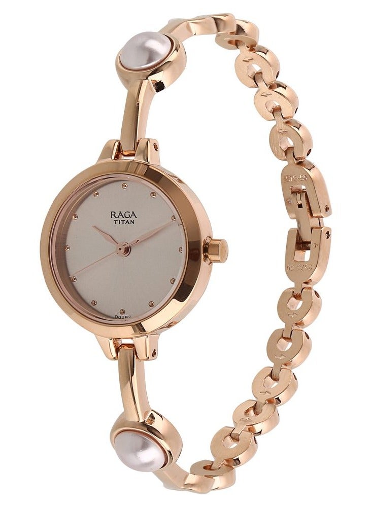 Titan Quartz Analog Grey Dial Metal Strap Watch for Women - Image 1