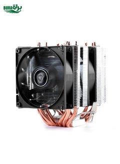 Desktop Computer 6 Copper Tube CPU Radiator Super Quiet Without Light 3-pin Double Fan