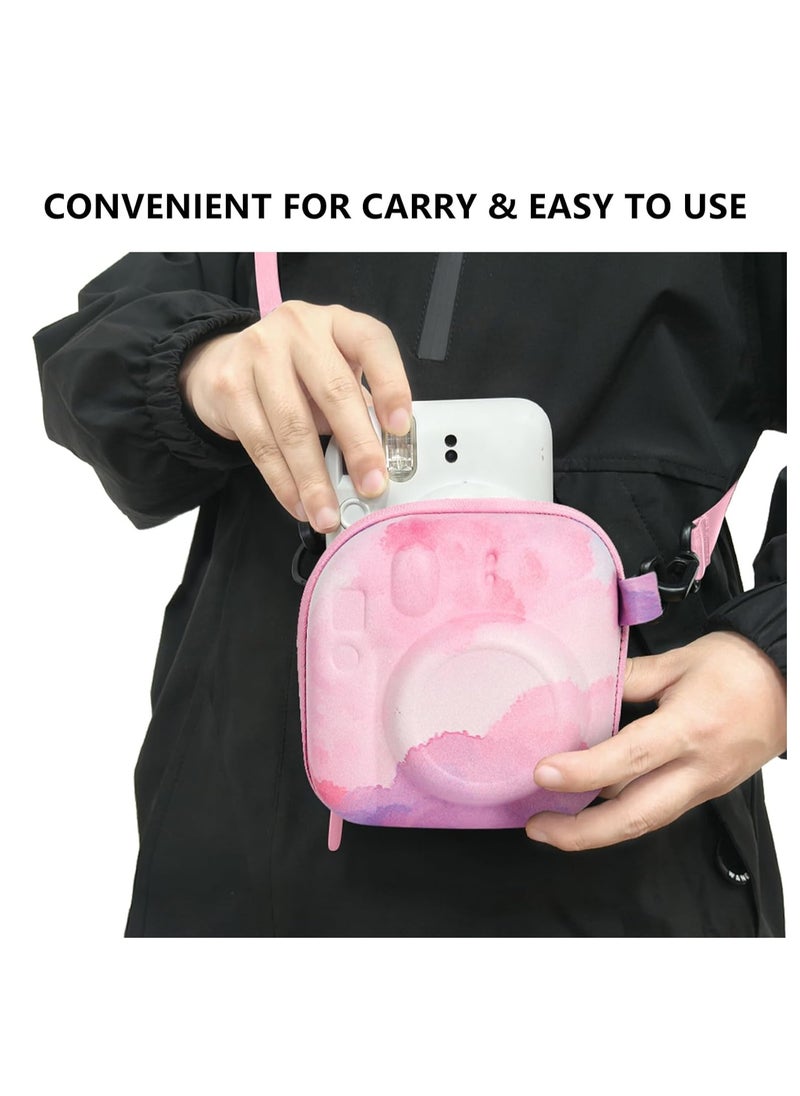 KASTWAVE - Hard EVA Camera Storage Case, Mini 12 Camera Case, Compatible with Fujifilm Instax Mini 12/11/9/8//7+/90/99/40, Colorful Protective Carrying Case with Shoulder Strap - Image 1