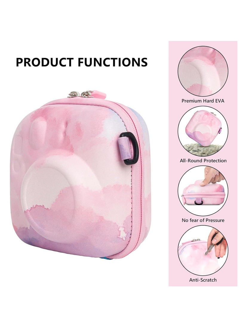 KASTWAVE - Hard EVA Camera Storage Case, Mini 12 Camera Case, Compatible with Fujifilm Instax Mini 12/11/9/8//7+/90/99/40, Colorful Protective Carrying Case with Shoulder Strap - Image 1