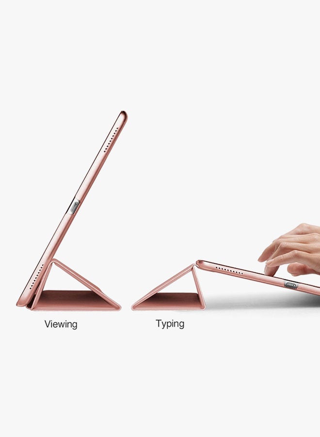 NIBEMINENT Yippee Color Series Slim-Fit Trifold Stand Smart Case Cover For Apple iPad Pro 12.9-Inch 2017 Rose Gold - Image 3