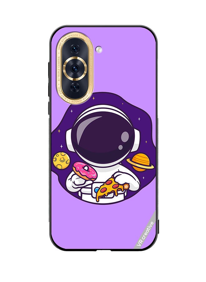 VR CREATIVE Protective Case Cover For Huawei Nova 10 Cute Astronaut Eating Donut And Pizza Design Multicolour - Image 1