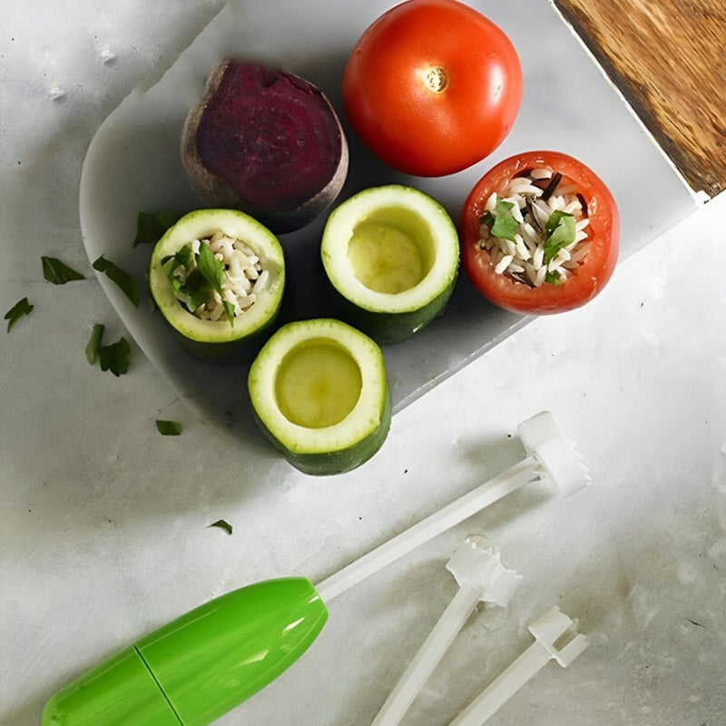 Fruit Corer - Versatile 4pcs Drill Set for Easy Hollowing of Fruits and Vegetables, Perfect for Stuffed Dishes and Environmentally Friendly Cooking - Image 3