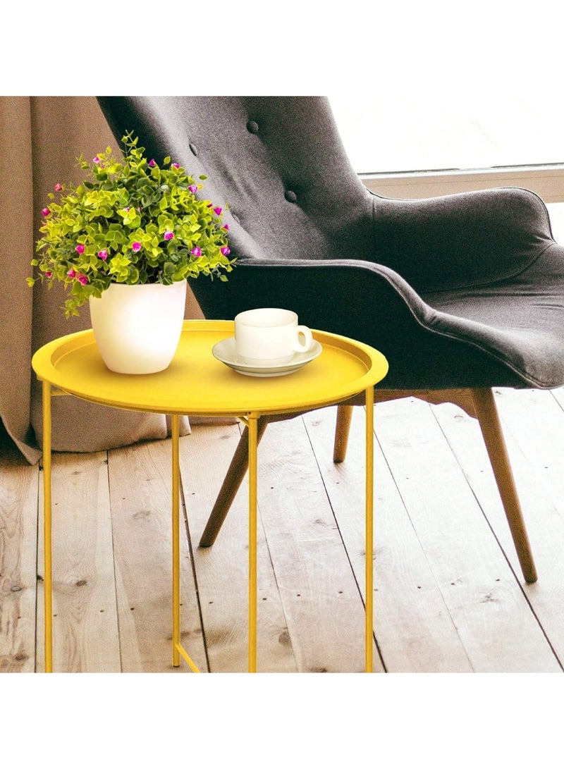 هويتك طاولة تقديم جانبية لصينية القهوة في غرفة المعيشة باللون الذهبي - Image 5