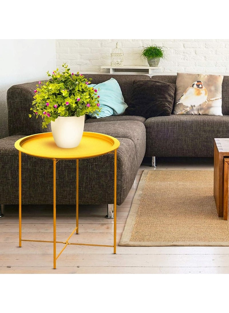 هويتك طاولة تقديم جانبية لصينية القهوة في غرفة المعيشة باللون الذهبي - Image 4