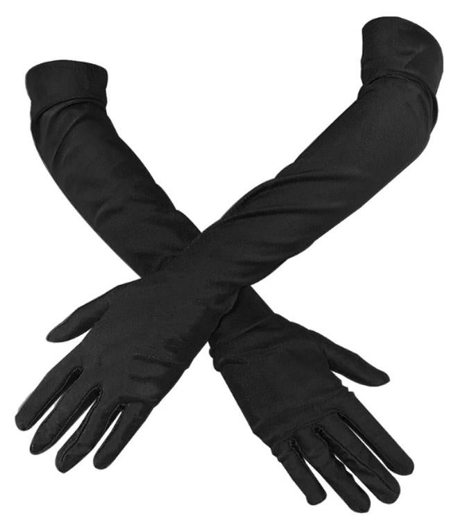 1 Pair Long Women’s Gloves Elbow Length Flapper Gloves Finger Opera Evening Party Gloves, Black Bridal Gloves Wedding Summer Drive Driving Gloves for Women,Girls or Ladies - Image 1