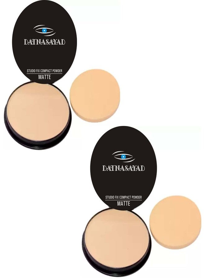 داتناسياد داتناساياد قطعتان من بودرة ستوديو فيكس المضغوطة غير اللامعة ذات التغطية الكاملة للنساء والفتيات - (عبوة من قطعتين) - Image 1