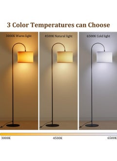 Necomi LED Floor Lamp for Living Room , 3 Colour Temperature Floor Lamp with Foot Switch Modern Vertical Table Lamp Tall Floor Reading Lamp for Bedroom, Study, Office  - Image 2