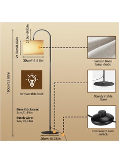 Necomi LED Floor Lamp for Living Room , 3 Colour Temperature Floor Lamp with Foot Switch Modern Vertical Table Lamp Tall Floor Reading Lamp for Bedroom, Study, Office  - Image 4
