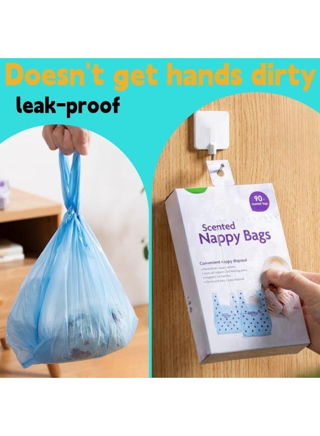 Scented disposable Nappy bags with handles for baby diapers. - Image 5