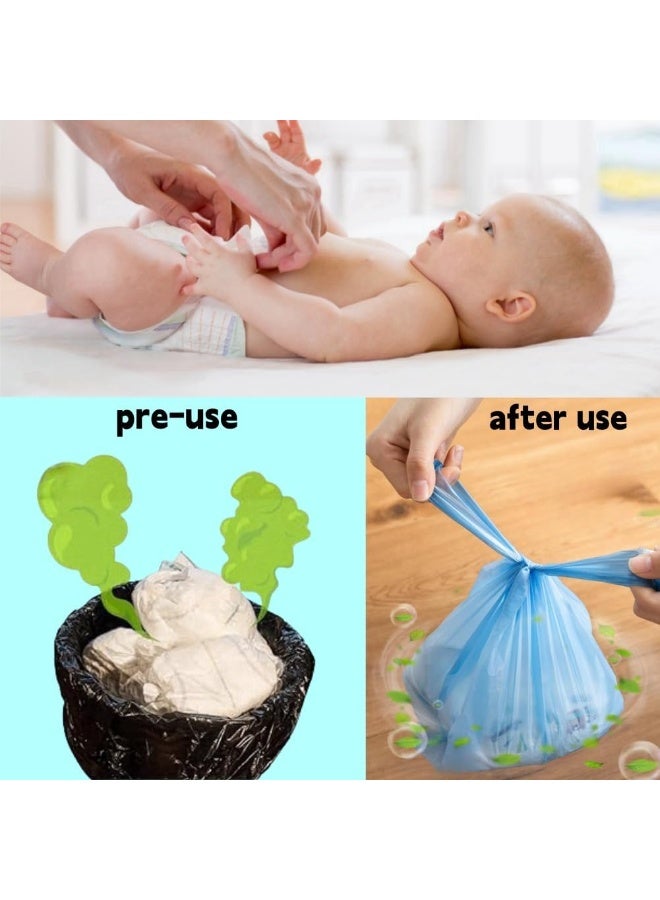 Scented disposable Nappy bags with handles for baby diapers. - Image 3