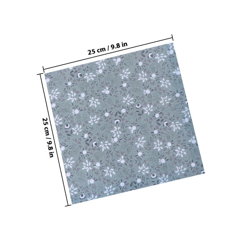 2 Bags 14pcs Cotton Printed Fabric Plain Weave Handmade Craft Fabric Bundle Patchwork Pre-Cut Quilt Squares for DIY Sewing Scrapbooking (Grey) - Image 2