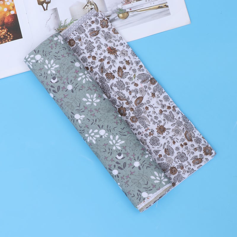 2 Bags 14pcs Cotton Printed Fabric Plain Weave Handmade Craft Fabric Bundle Patchwork Pre-Cut Quilt Squares for DIY Sewing Scrapbooking (Grey) - Image 4