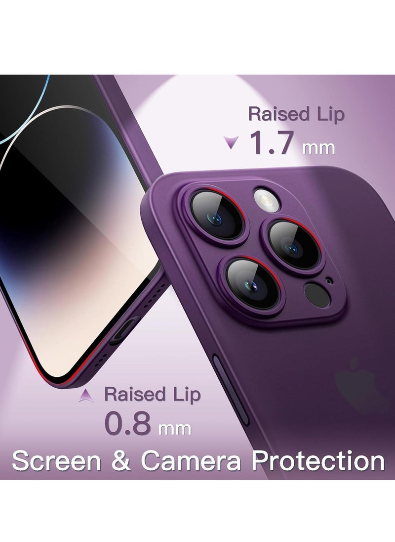 ELTRAZONE Ultra Slim (0.35mm Thin) Case for iPhone 14 Pro Max 6.7-Inch, Camera Lens Cover Full Protection, Lightweight Matte Finish PP Hard Minimalist Case, Support Wireless Charging (Deep Purple) - Image 4